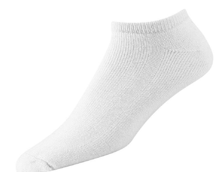 Adults 3PK 'Loopy' White Sport Socks