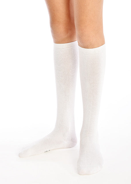 3PK White Knee Length Super-Soft Bamboo School Socks