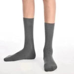 3PK Grey Ankle Super-Soft Bamboo School Socks